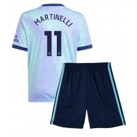 Fotballdrakt Barn Arsenal Gabriel Martinelli #11 Tredjedraktsett 2024-25 Kortermet (+ Korte bukser)